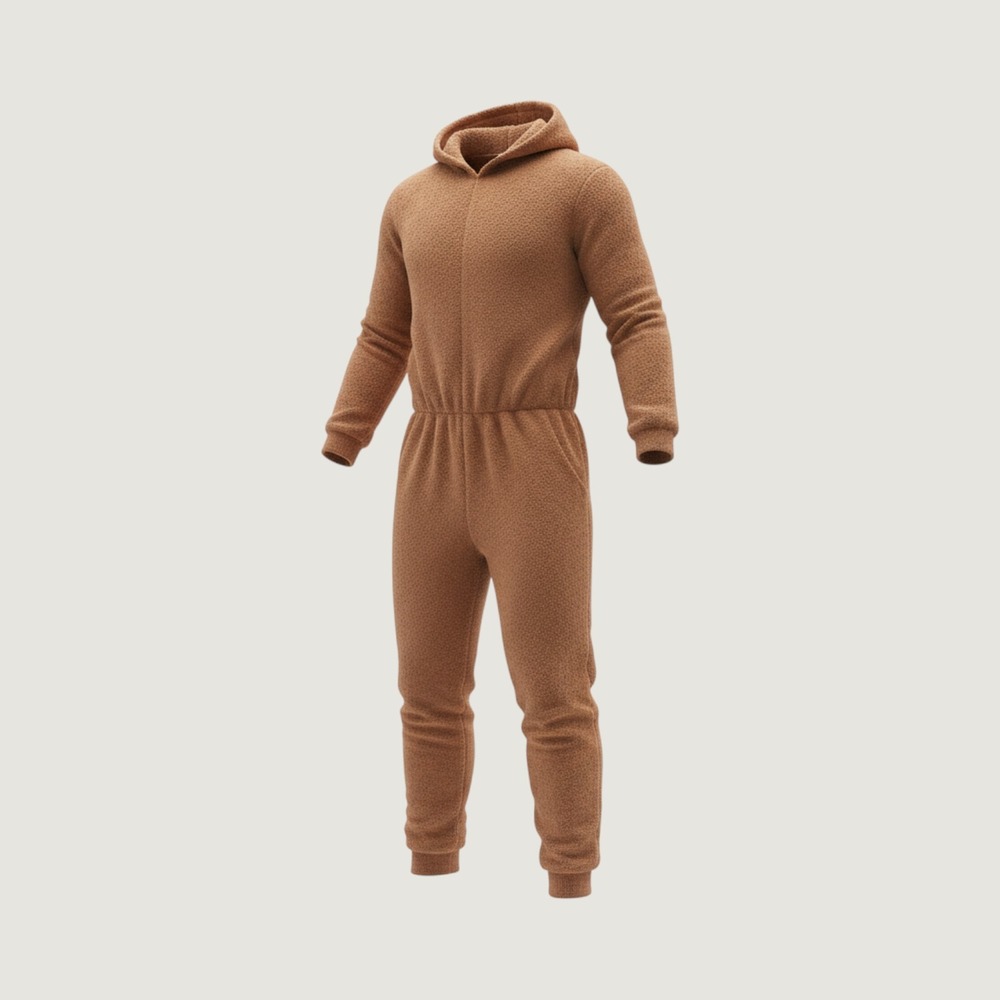Star Wars Chewbacca Costume Jumpsuit Furry Chewie Bodysuit Mens Large Brown